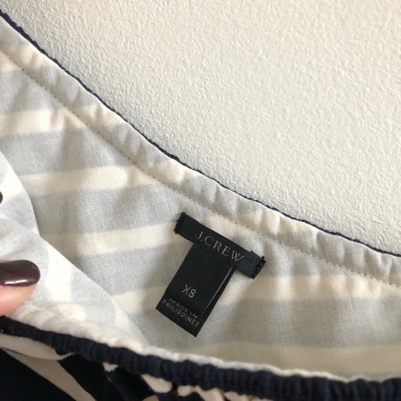 J.Crew Striped One Shoulder Ruffle Top - Picture 6 of 8